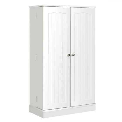 2-Door Kitchen Storage Cabinet Pantry Cabinet with 6 Adjustable Shelves, White Sideboards Cabinets & Buffets   at Gallery Canada