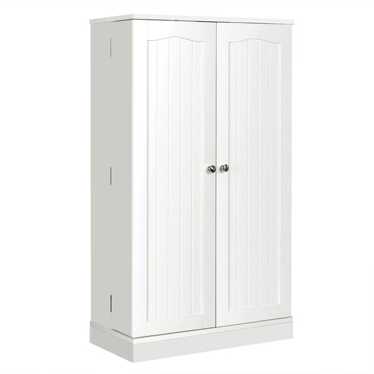 2-Door Kitchen Storage Cabinet Pantry Cabinet with 6 Adjustable Shelves, White Sideboards Cabinets & Buffets   at Gallery Canada