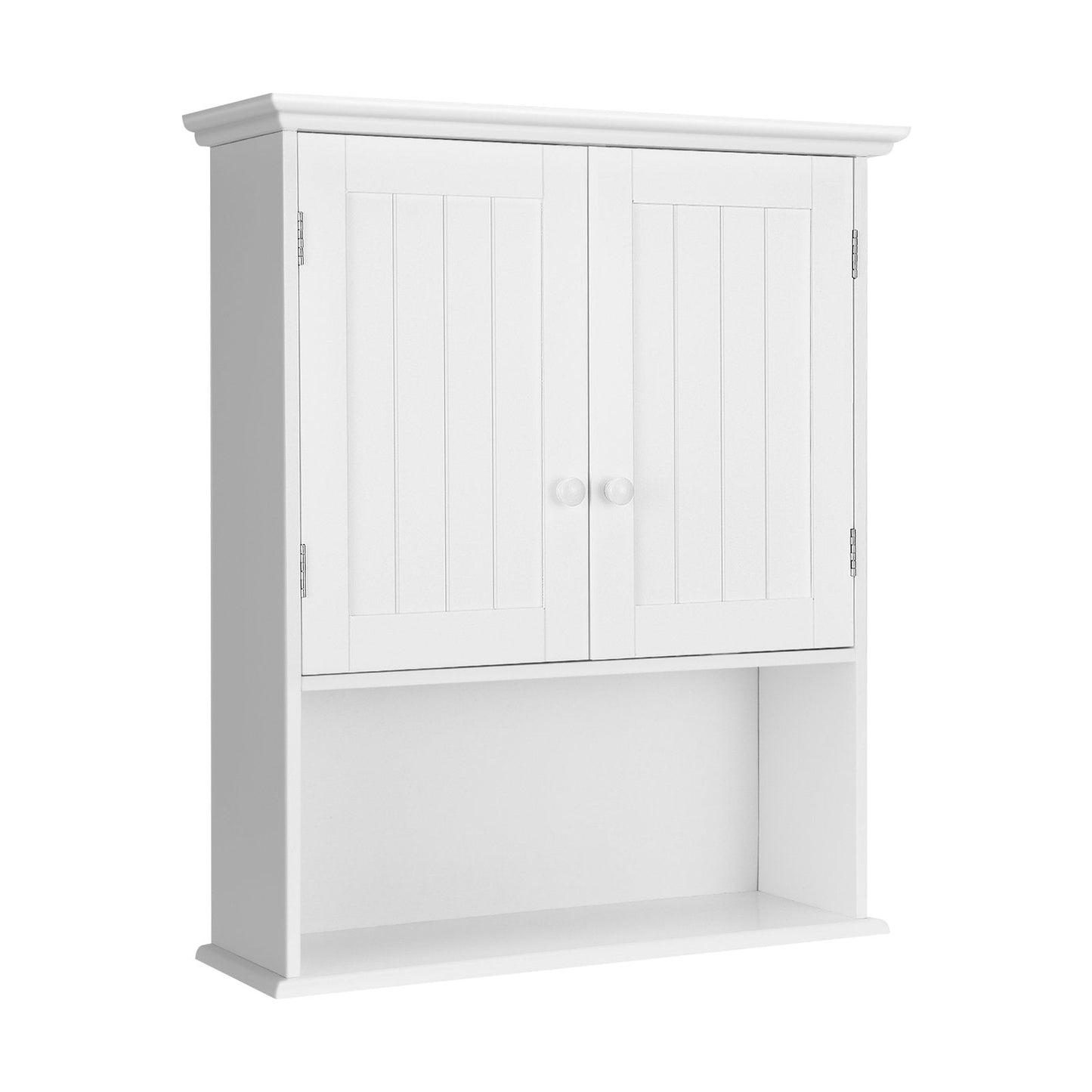 2-Door Wall Mount Bathroom Storage Cabinet with Open Shelf, White Wall Cabinets   at Gallery Canada