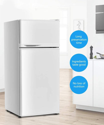 2 Doors Cold-rolled Sheet Compact Refrigerator, White Refrigerators   at Gallery Canada