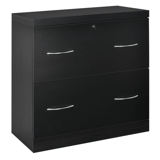 2-Drawer File Cabinet with Lock Hinging Bar Letter and Legal Size, Black File Cabinets   at Gallery Canada