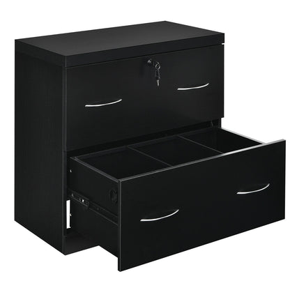 2-Drawer File Cabinet with Lock Hinging Bar Letter and Legal Size, Black File Cabinets   at Gallery Canada