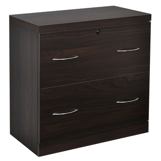 2-Drawer File Cabinet with Lock Hinging Bar Letter and Legal Size, Dark Brown File Cabinets   at Gallery Canada