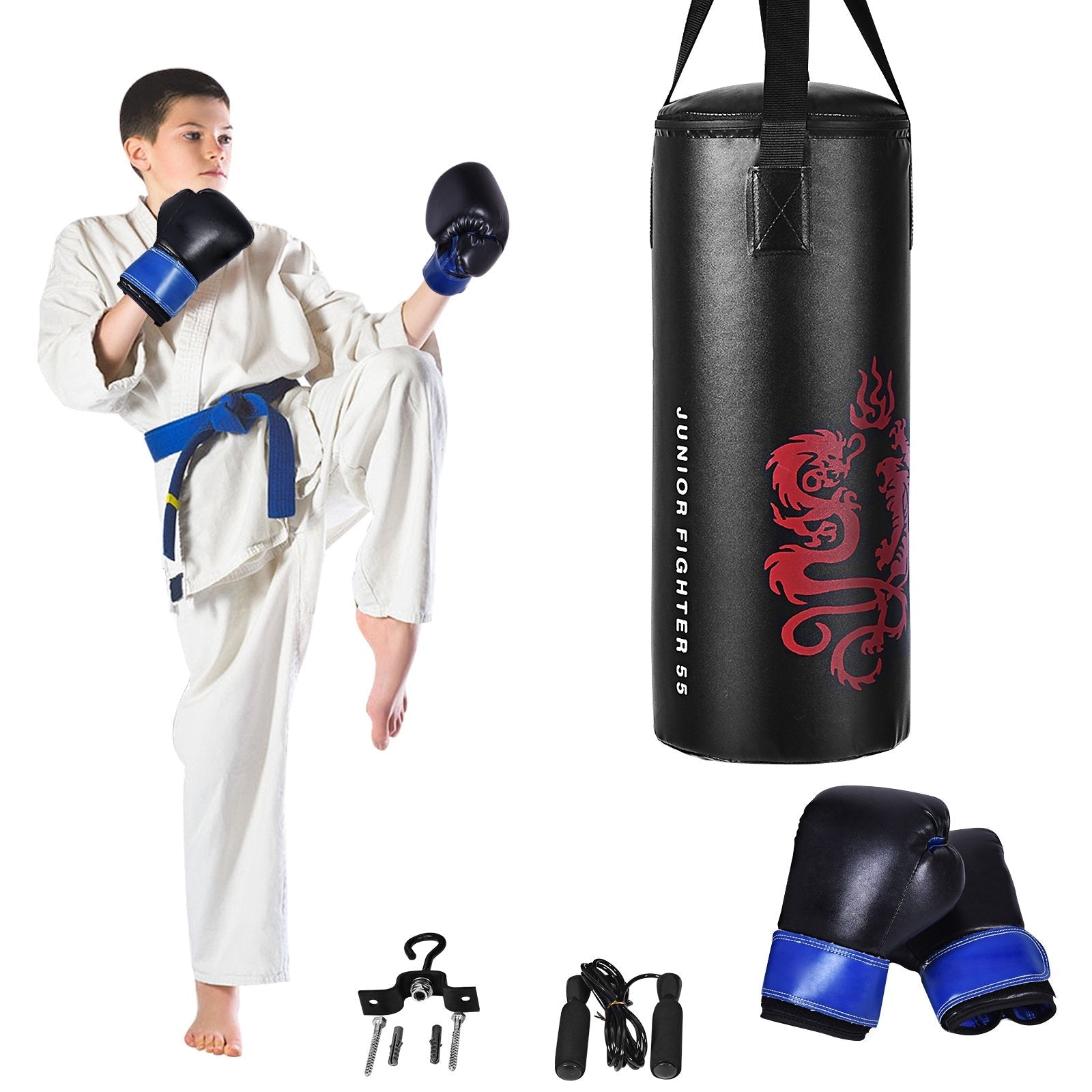 2 Feet Kids Gloves Skipping Rope Boxing Set, Black Boxing & Martial Arts   at Gallery Canada