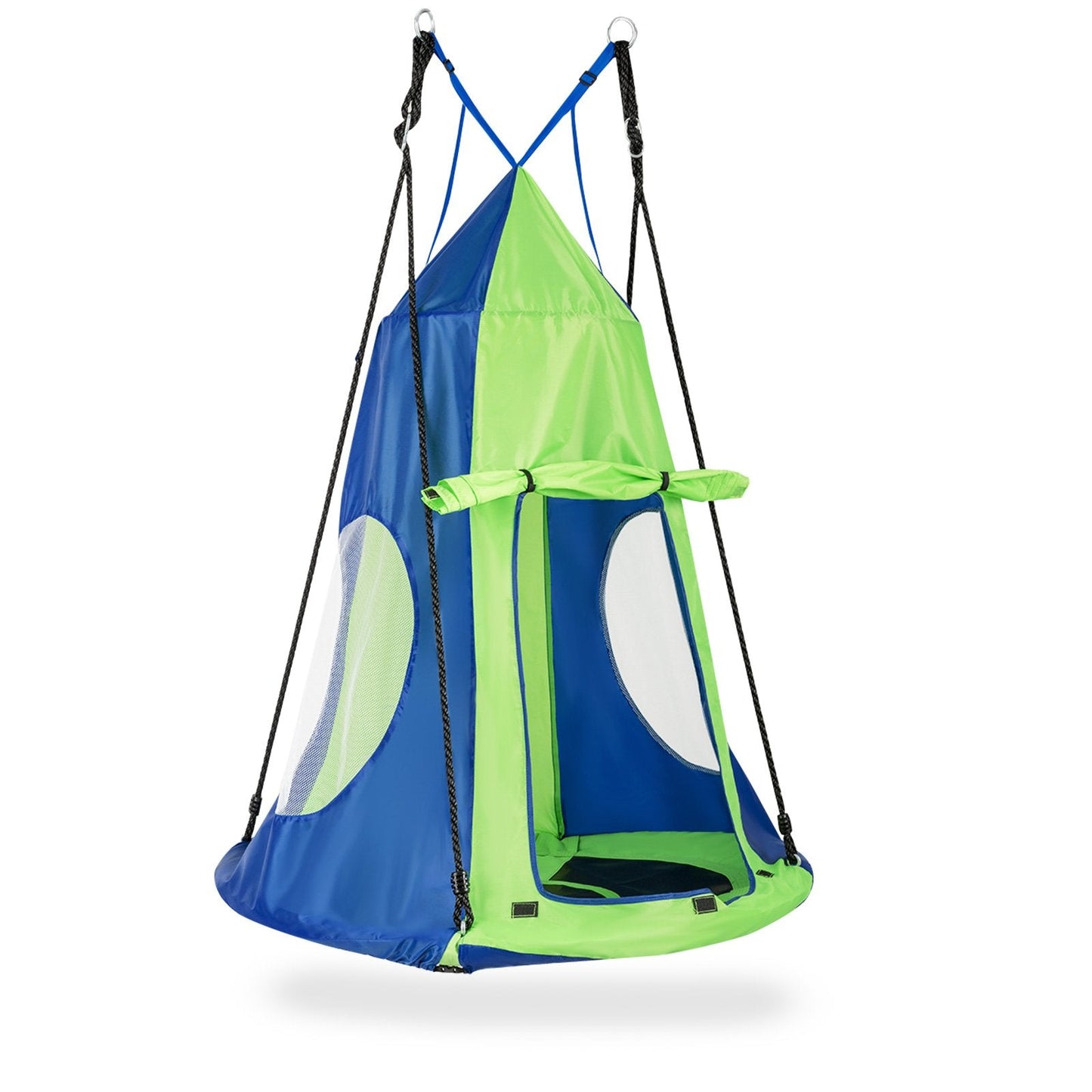 2-in-1 40 Inch Kids Hanging Chair Detachable Swing Tent Set, Green Swing & Playsets   at Gallery Canada