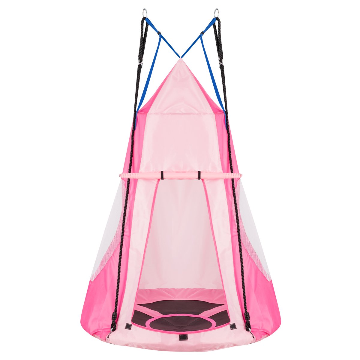 2-in-1 40 Inch Kids Hanging Chair Detachable Swing Tent Set, Pink Swing & Playsets   at Gallery Canada