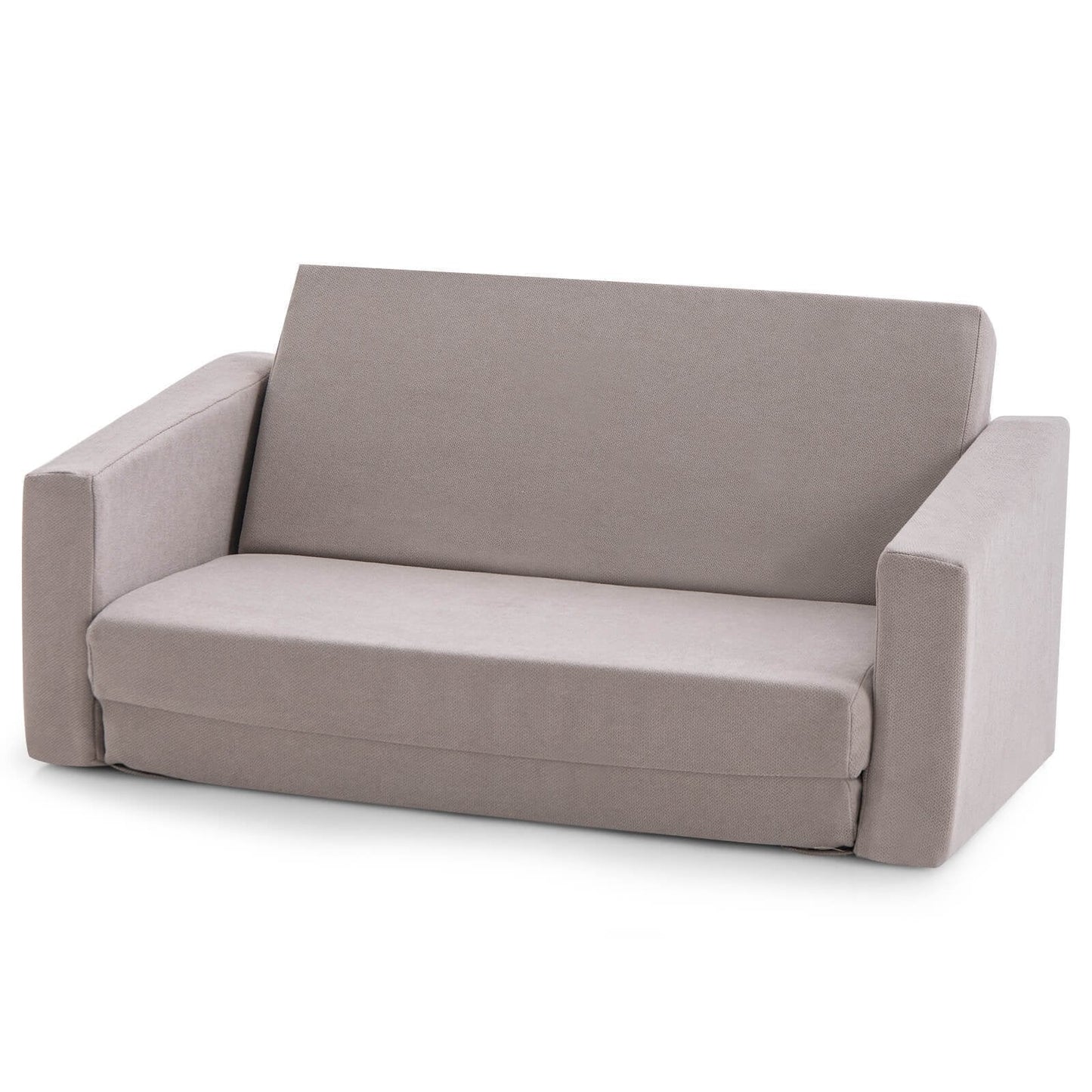 2-in-1 Children’s Convertible Sofa to Lounger-L, Gray Kids Chairs & Seating   at Gallery Canada