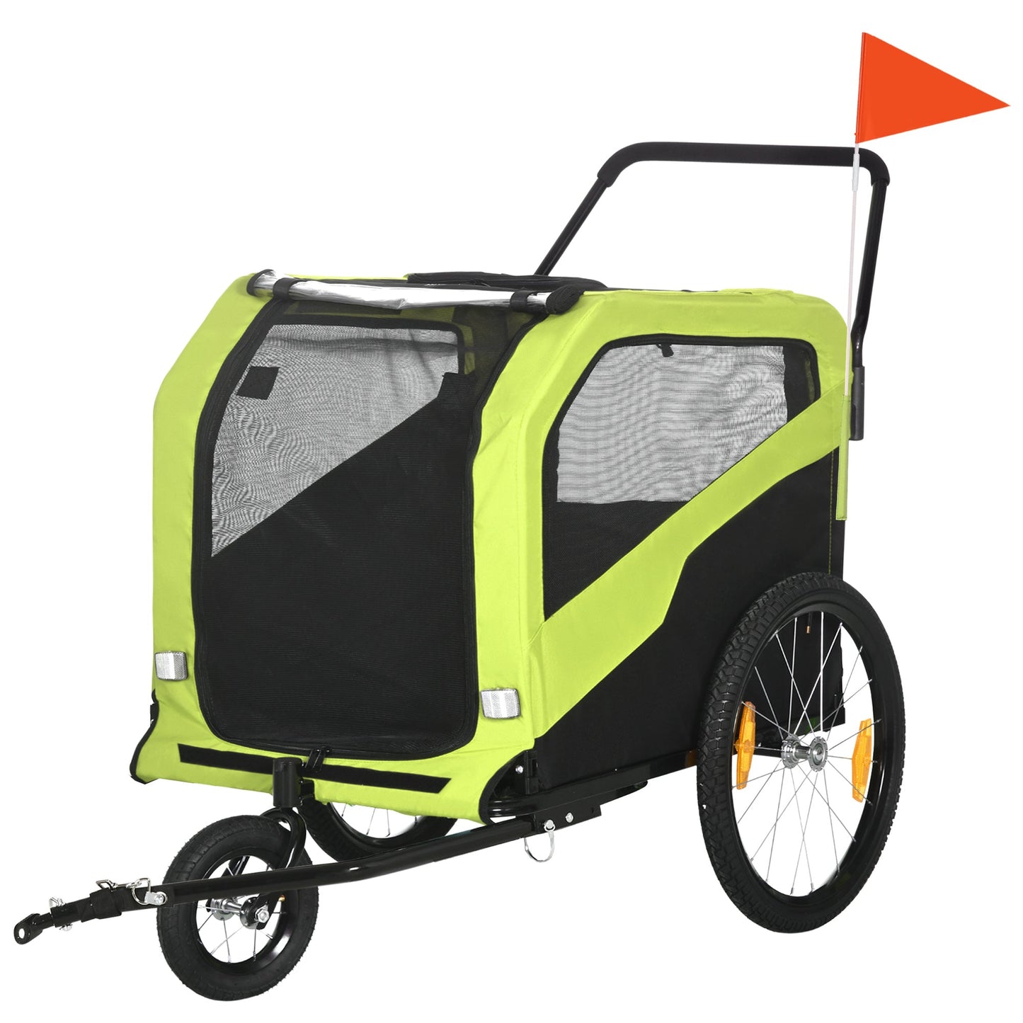 2-in-1 Dog Bike Trailer for Large Dogs, Green Dog Bike Trailers & Strollers Green  at Gallery Canada