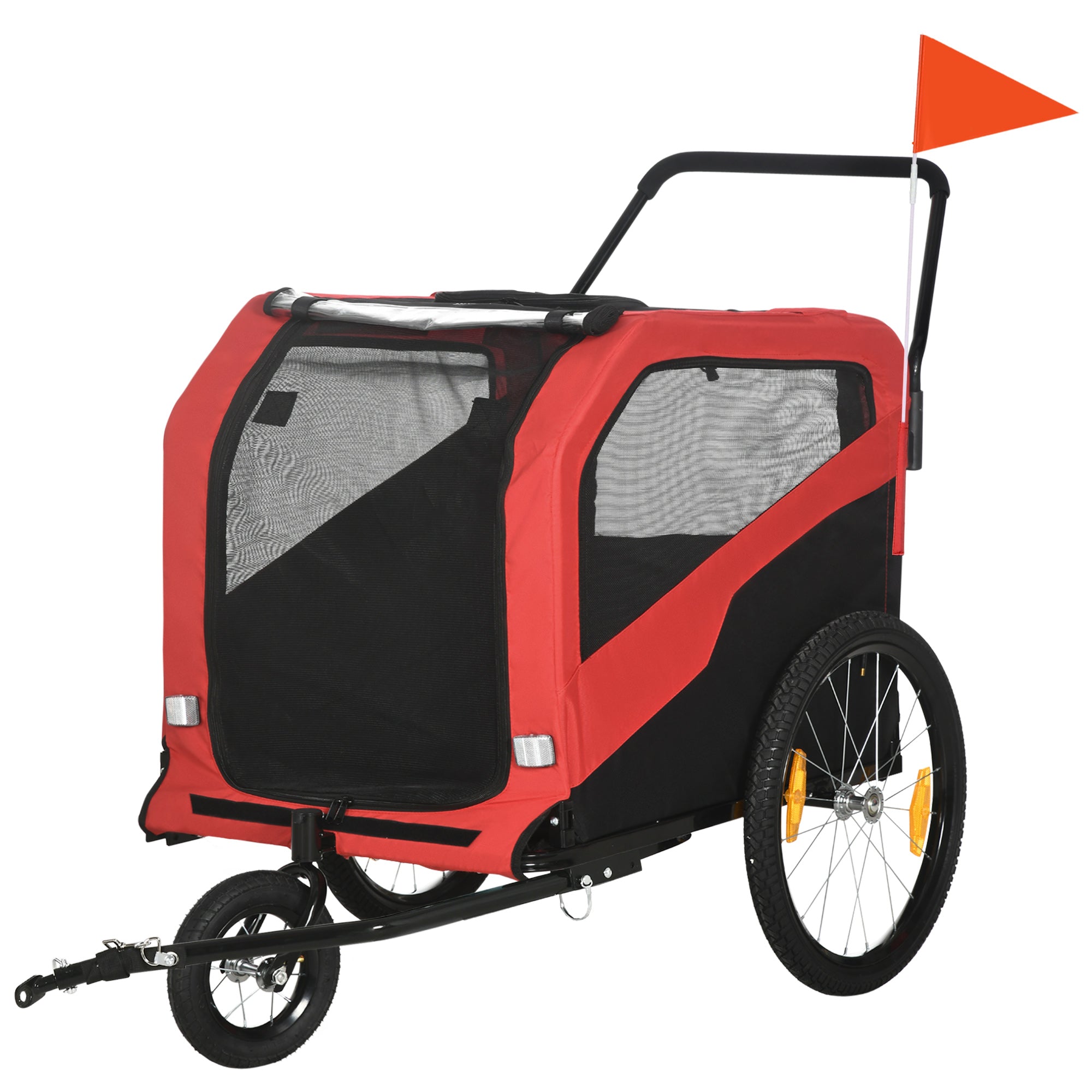 2-in-1 Dog Bike Trailer for Large Dogs, Red Dog Bike Trailers & Strollers Red  at Gallery Canada