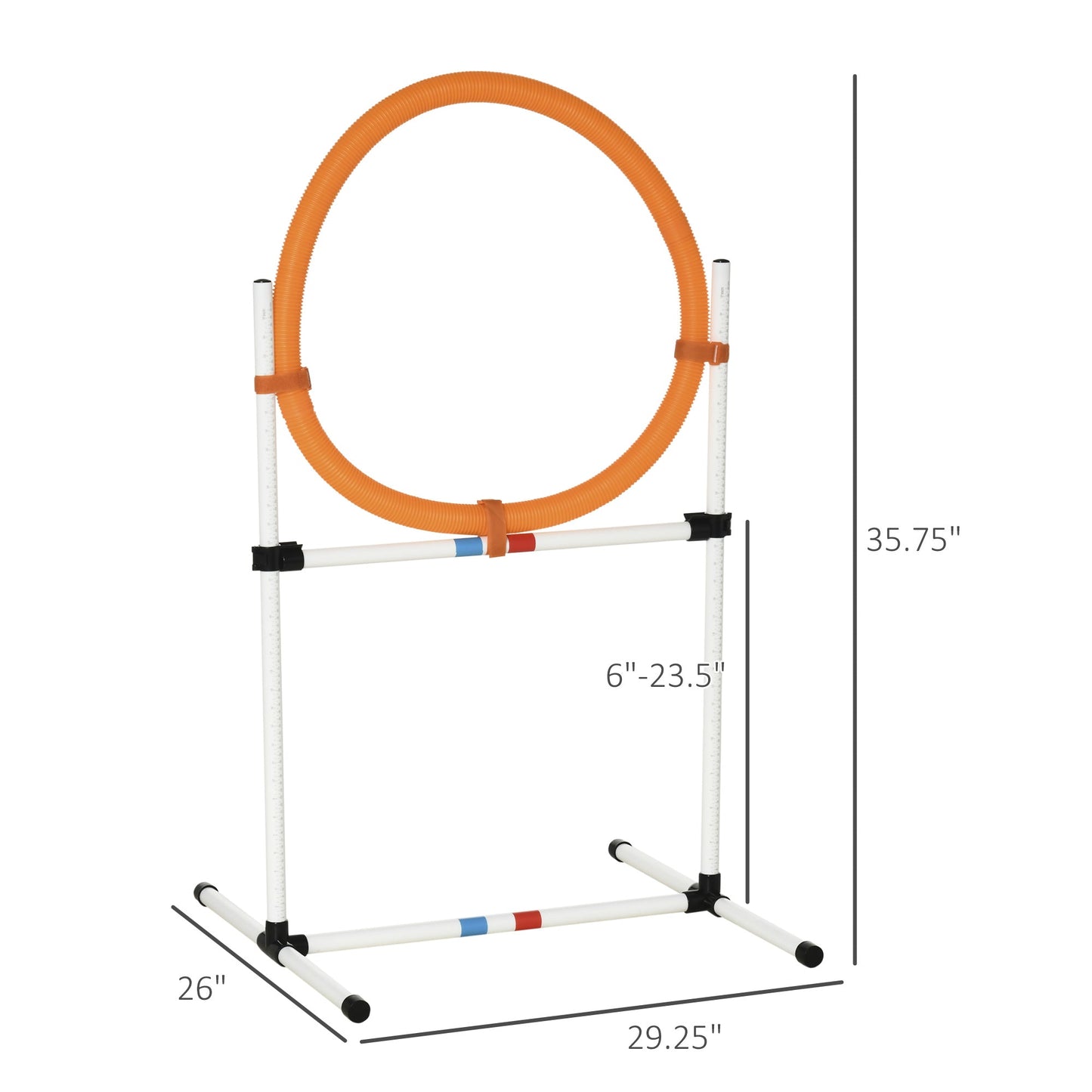 2-in-1 Dog Obstacle Training Agility Equipment Tire Jump Ring/Hurdle Bar with a Simple &; Easy Setup &; Storage Bag Dog Agility Training Equipment   at Gallery Canada