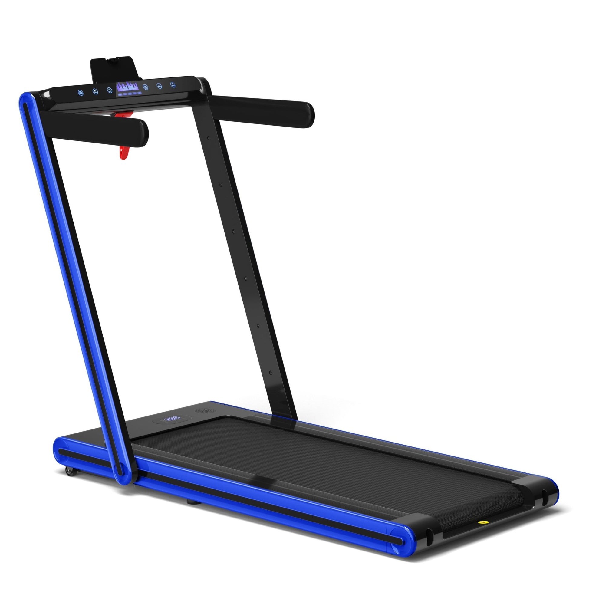 2-in-1 Folding Treadmill 2.25HP Jogging Machine with Dual LED Display, Navy Treadmills   at Gallery Canada