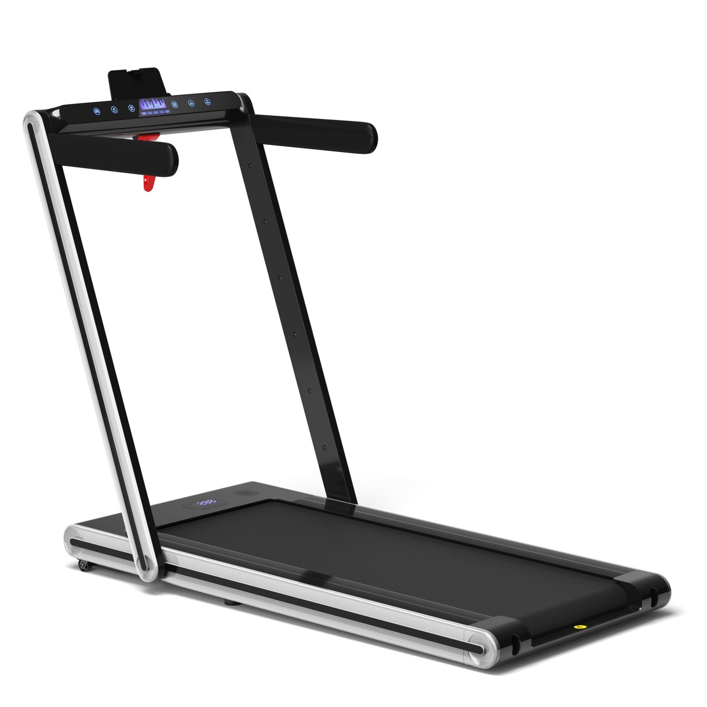 2-in-1 Folding Treadmill 2.25HP Jogging Machine with Dual LED Display, Silver Treadmills   at Gallery Canada