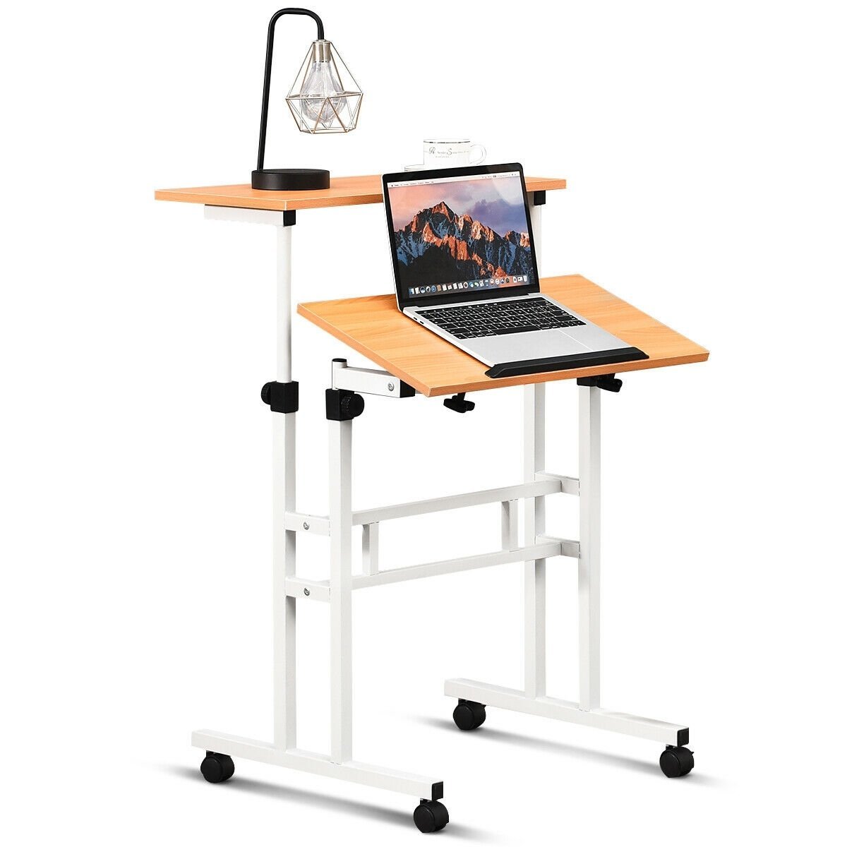 2 in 1 Height Adjustable Sit Standing Computer Desk Laptop Tables & Printer Stands   at Gallery Canada