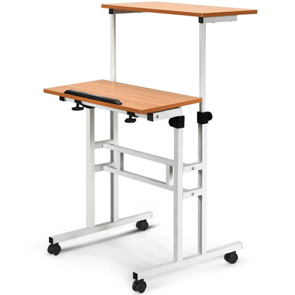 2 in 1 Height Adjustable Sit Standing Computer Desk Laptop Tables & Printer Stands Options  at Gallery Canada