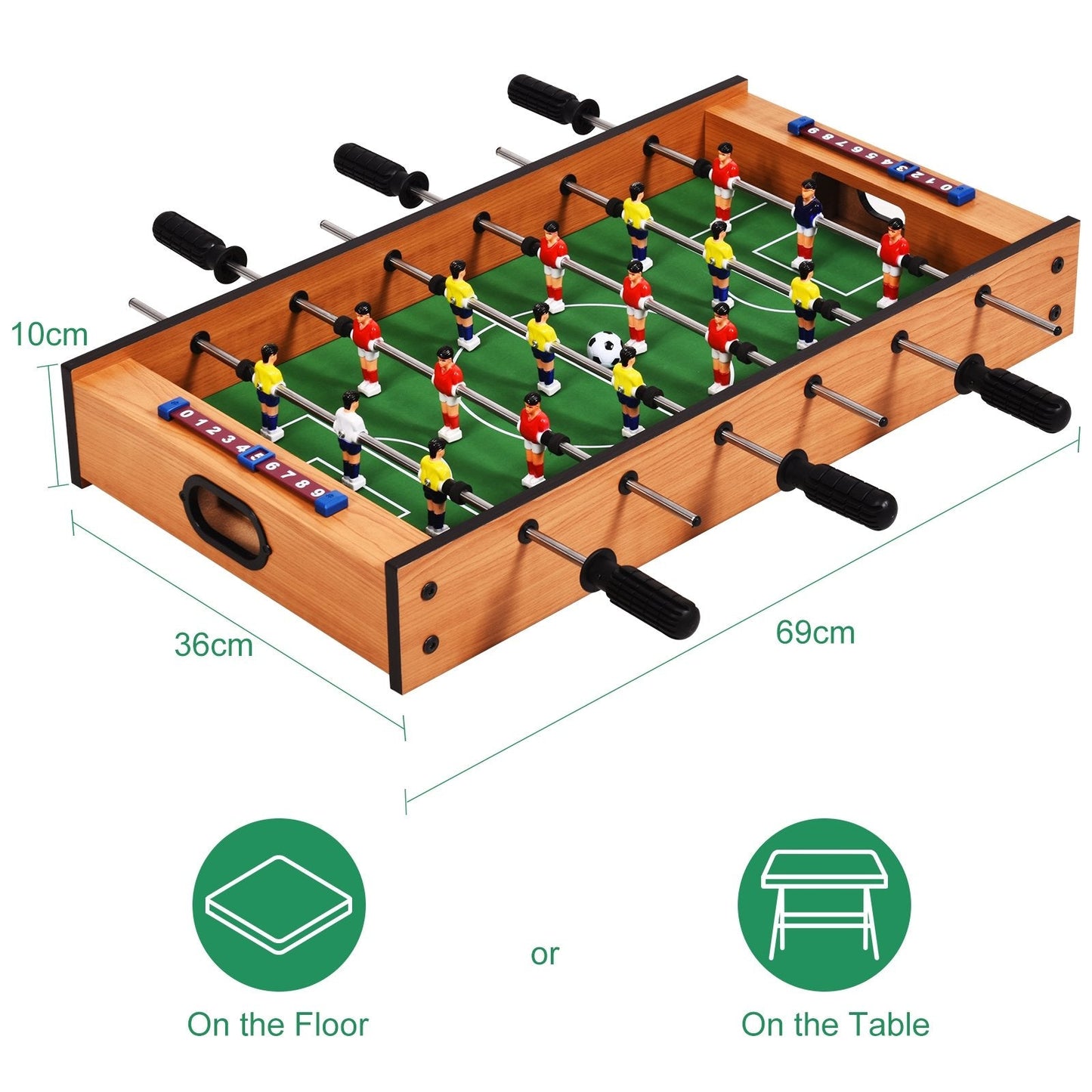 2 in 1 In/Outdoor Air Hockey Foosball Game Table, Brown Game Room   at Gallery Canada