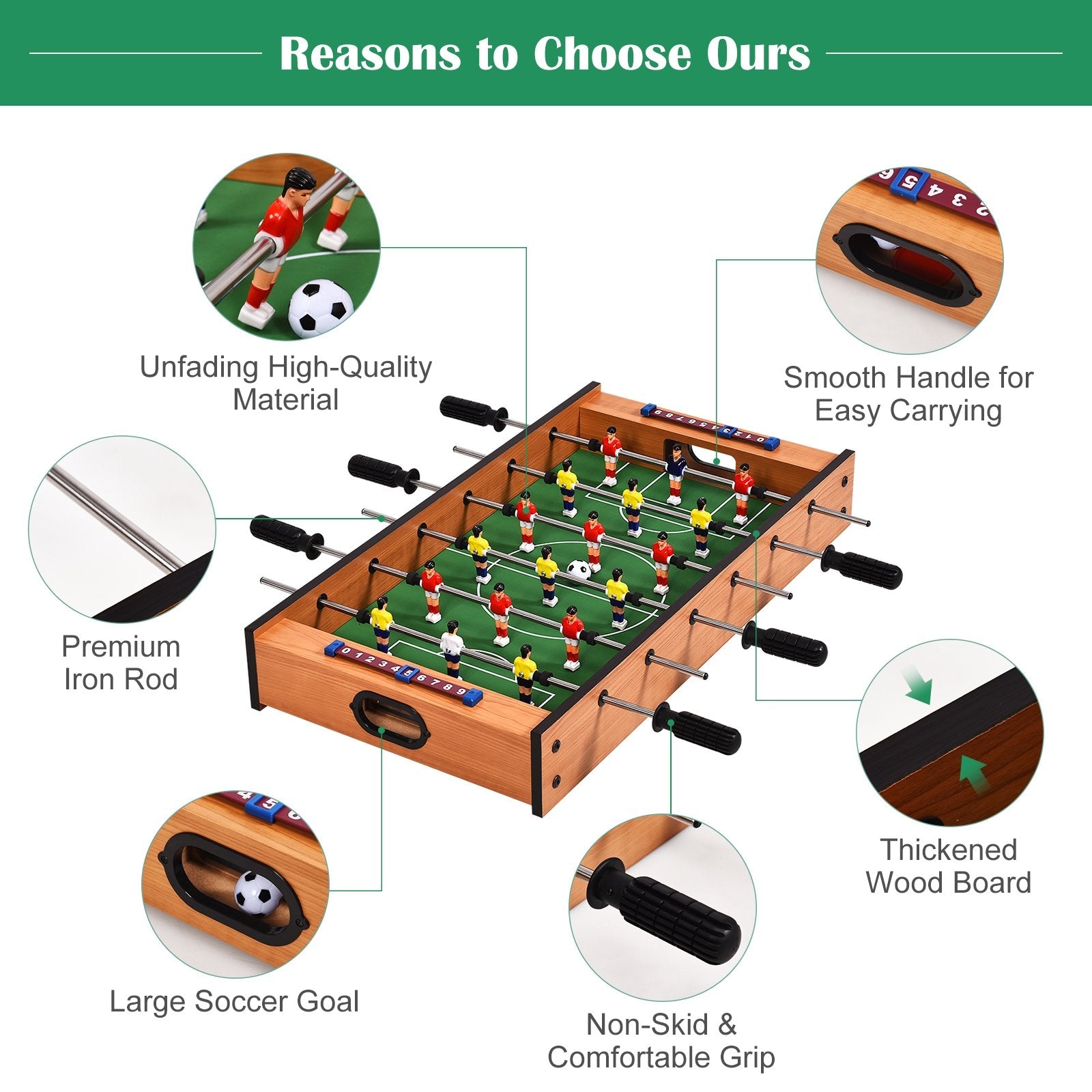 2 in 1 In/Outdoor Air Hockey Foosball Game Table, Brown Game Room   at Gallery Canada