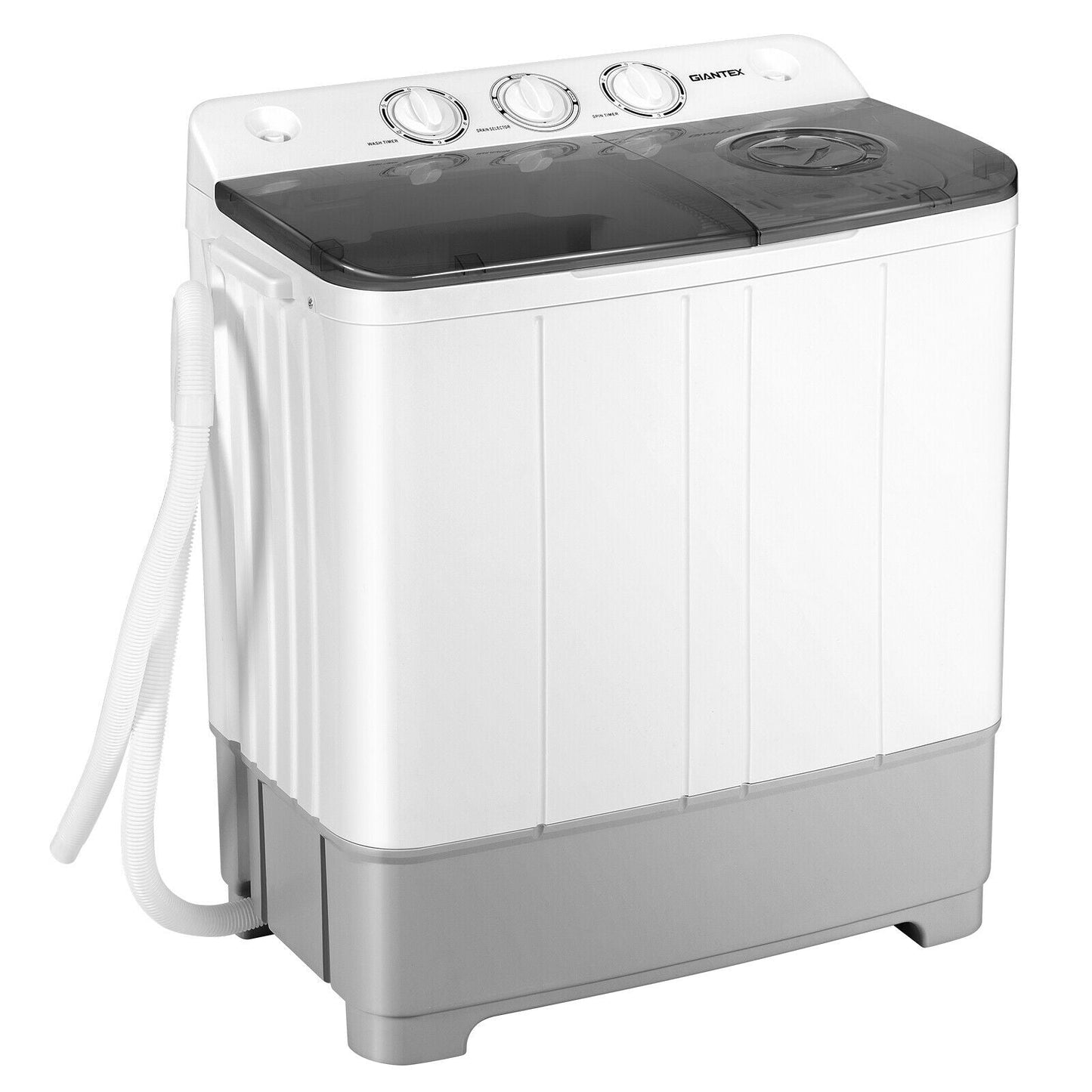 2-in-1 Portable 22lbs Capacity Washing Machine with Timer Control, Gray Washing Machines Gray  at Gallery Canada