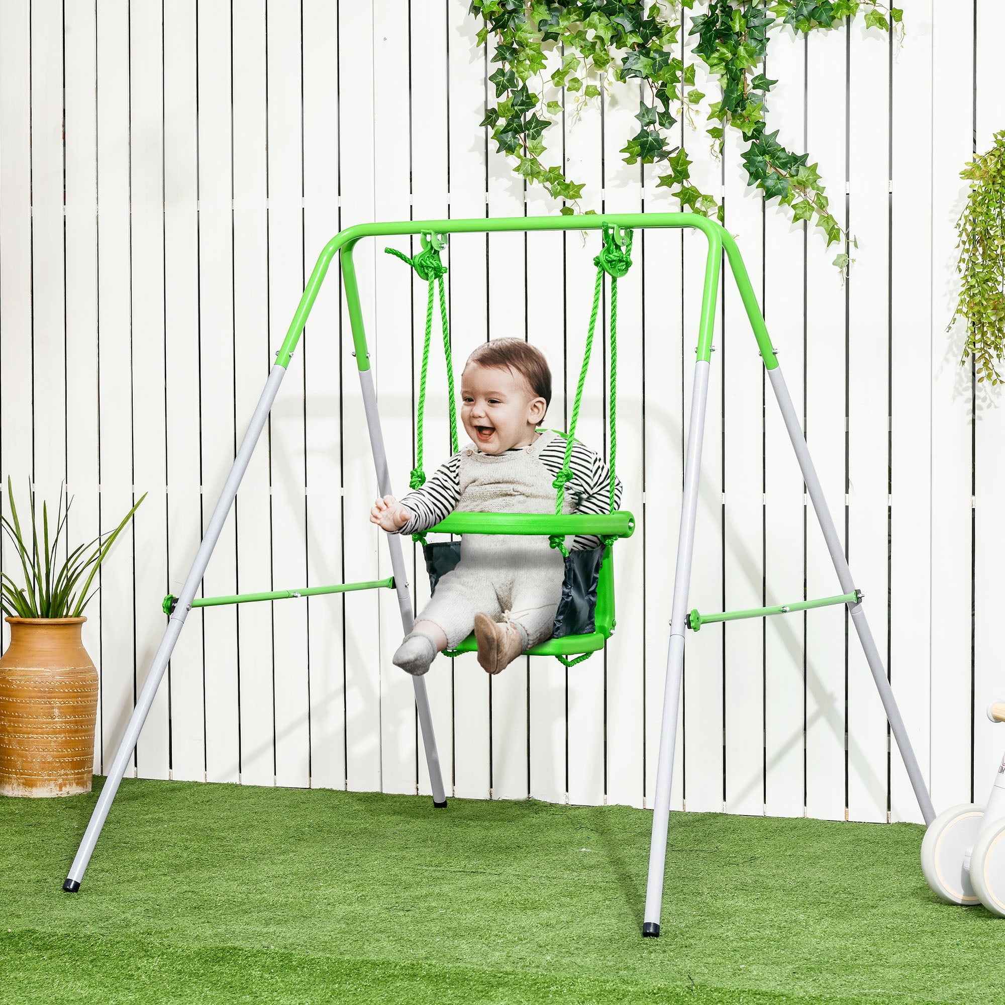 2 in 1 Swing Set for Toddlers with Safety Harness for 3-36 Months Gym Sets & Swings   at Gallery Canada