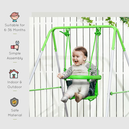 2 in 1 Swing Set for Toddlers with Safety Harness for 3-36 Months Gym Sets & Swings   at Gallery Canada