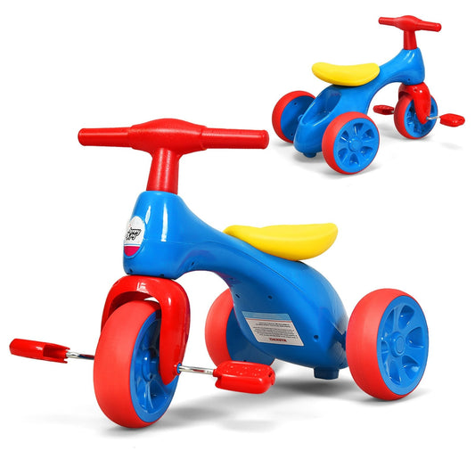 2 in 1 Toddler Tricycle Balance Bike Scooter Kids Riding Toys w/ Sound & Storage, Red Balance Bikes   at Gallery Canada