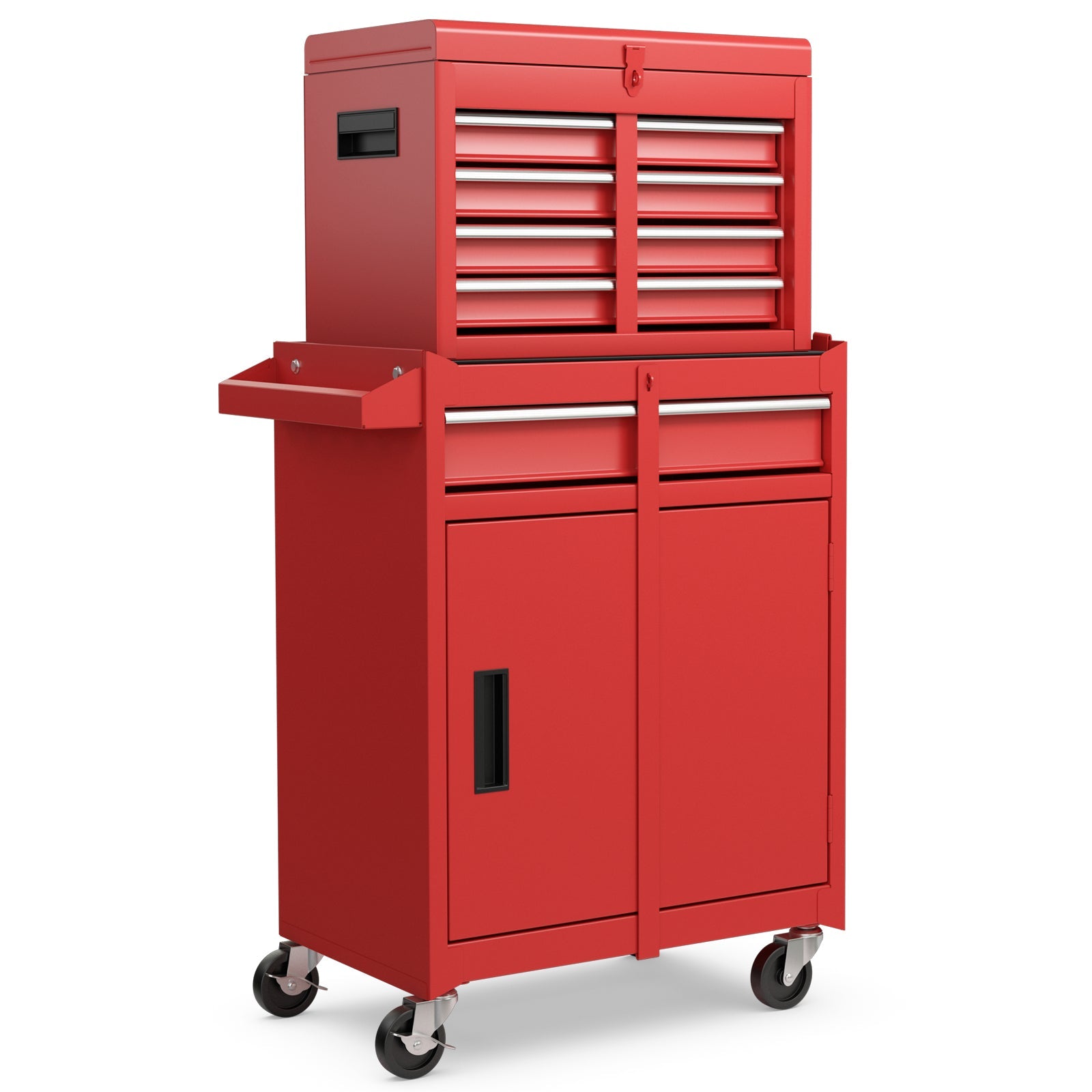 2-in-1 Tool Chest and Cabinet with 5 Sliding Drawers, Red Garages Red  at Gallery Canada