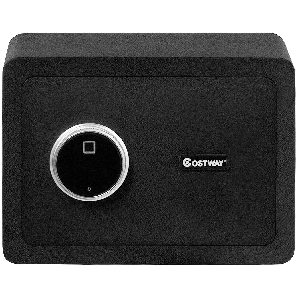 2-Layer Security Safe Deposit Box with Inner LED Light, Black Safe Box   at Gallery Canada