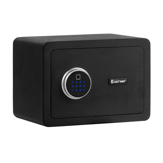 2-Layer Security Safe Deposit Box with Inner LED Light, Black Safe Box   at Gallery Canada