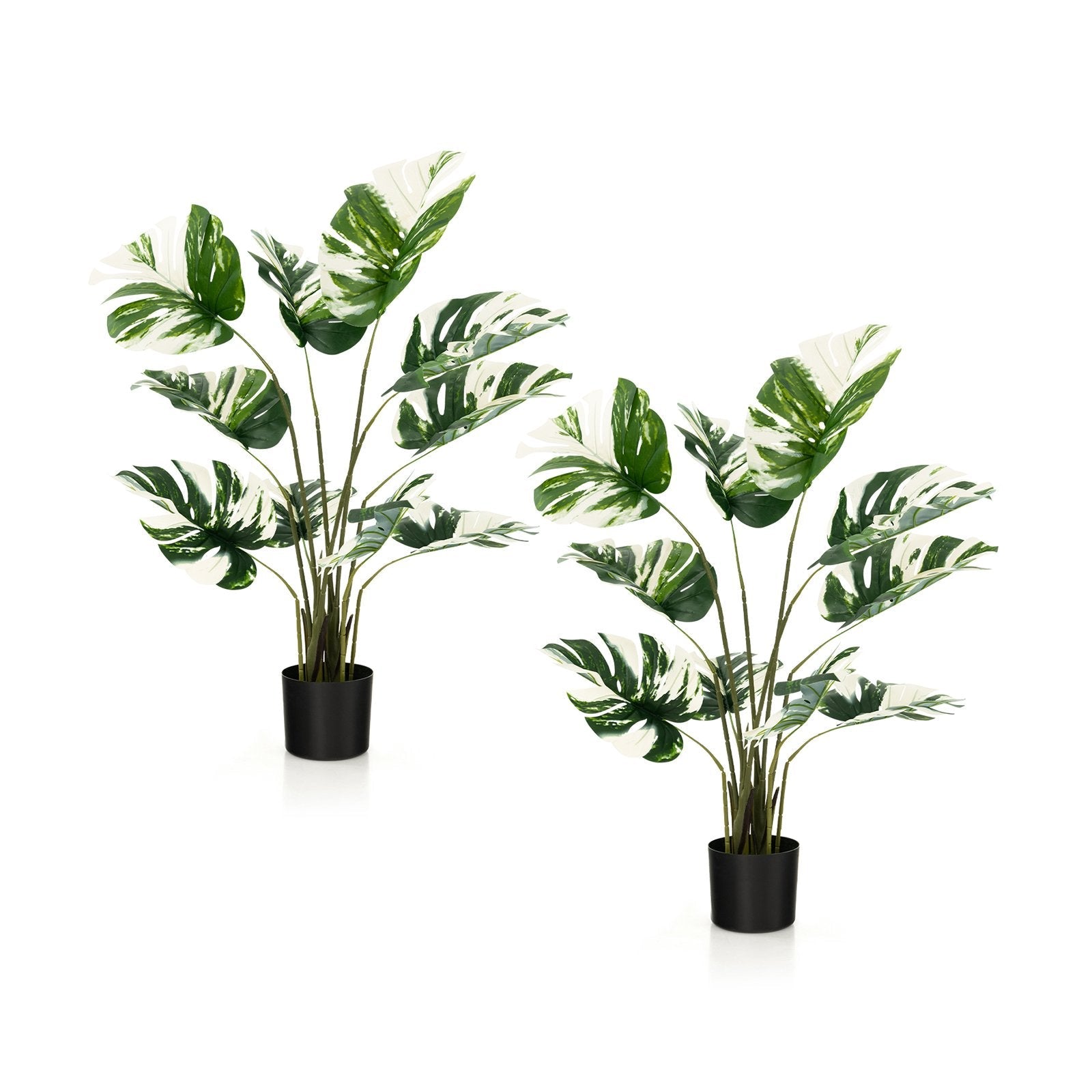 2 Pack 4 Feet Artificial Monstera Deliciosa Plants for Home Office, Green Faux Plants   at Gallery Canada