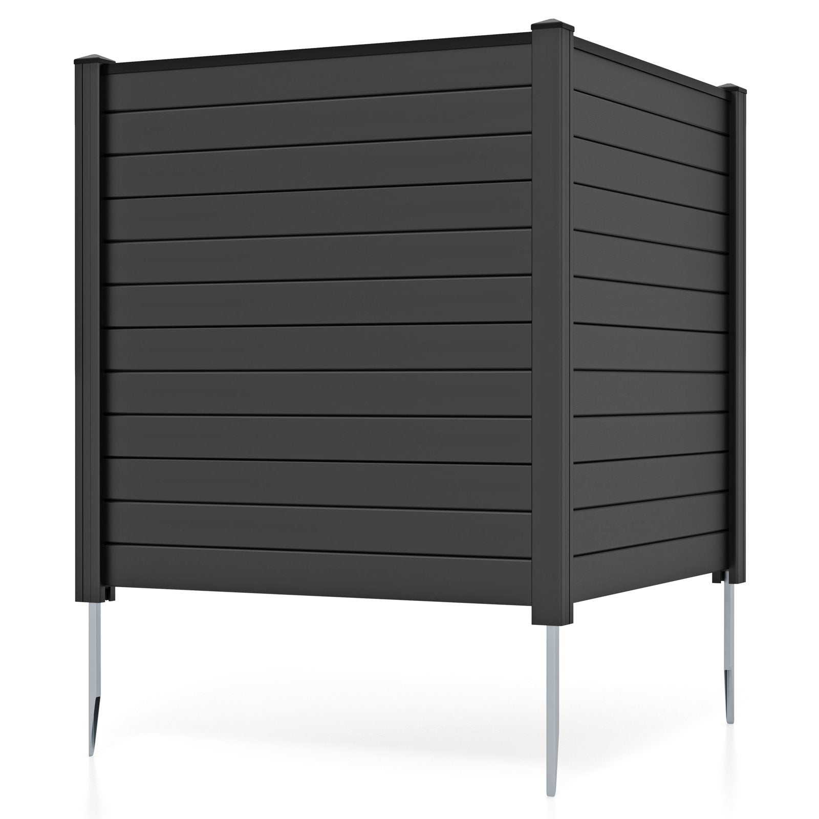 2 Pack 48 Inches L x 49 Inches H Air Conditioner Fences with Sturdy Metal Ground Stakes, Black Decorative Fencing & Flooring   at Gallery Canada