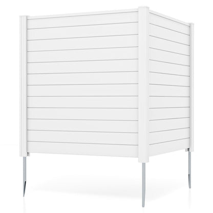 2 Pack 48 Inches L x 49 Inches H Air Conditioner Fences with Sturdy Metal Ground Stakes, White Decorative Fencing & Flooring   at Gallery Canada