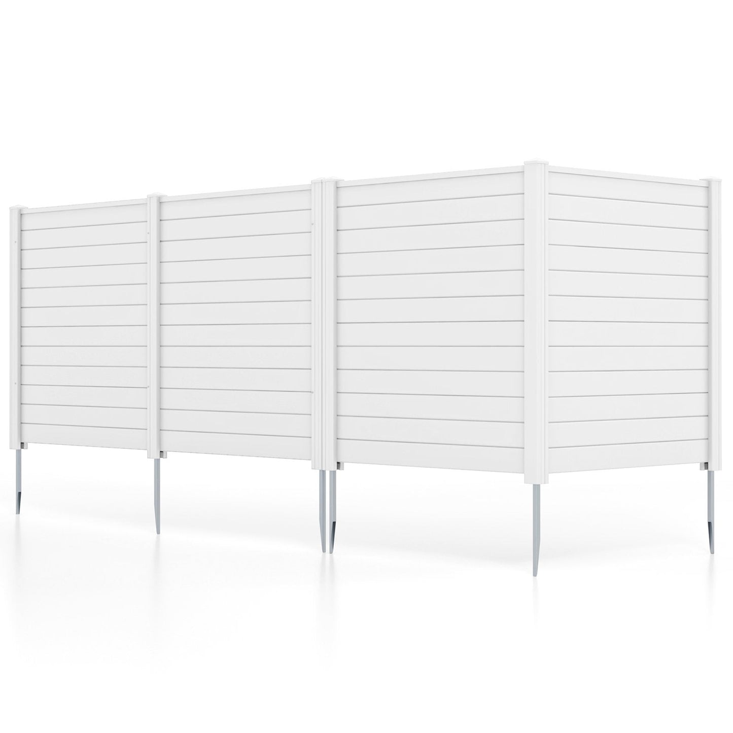 2 Pack 48 Inches L x 49 Inches H Air Conditioner Fences with Sturdy Metal Ground Stakes, White Decorative Fencing & Flooring White  at Gallery Canada