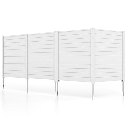 2 Pack 48 Inches L x 49 Inches H Air Conditioner Fences with Sturdy Metal Ground Stakes, White Decorative Fencing & Flooring White  at Gallery Canada