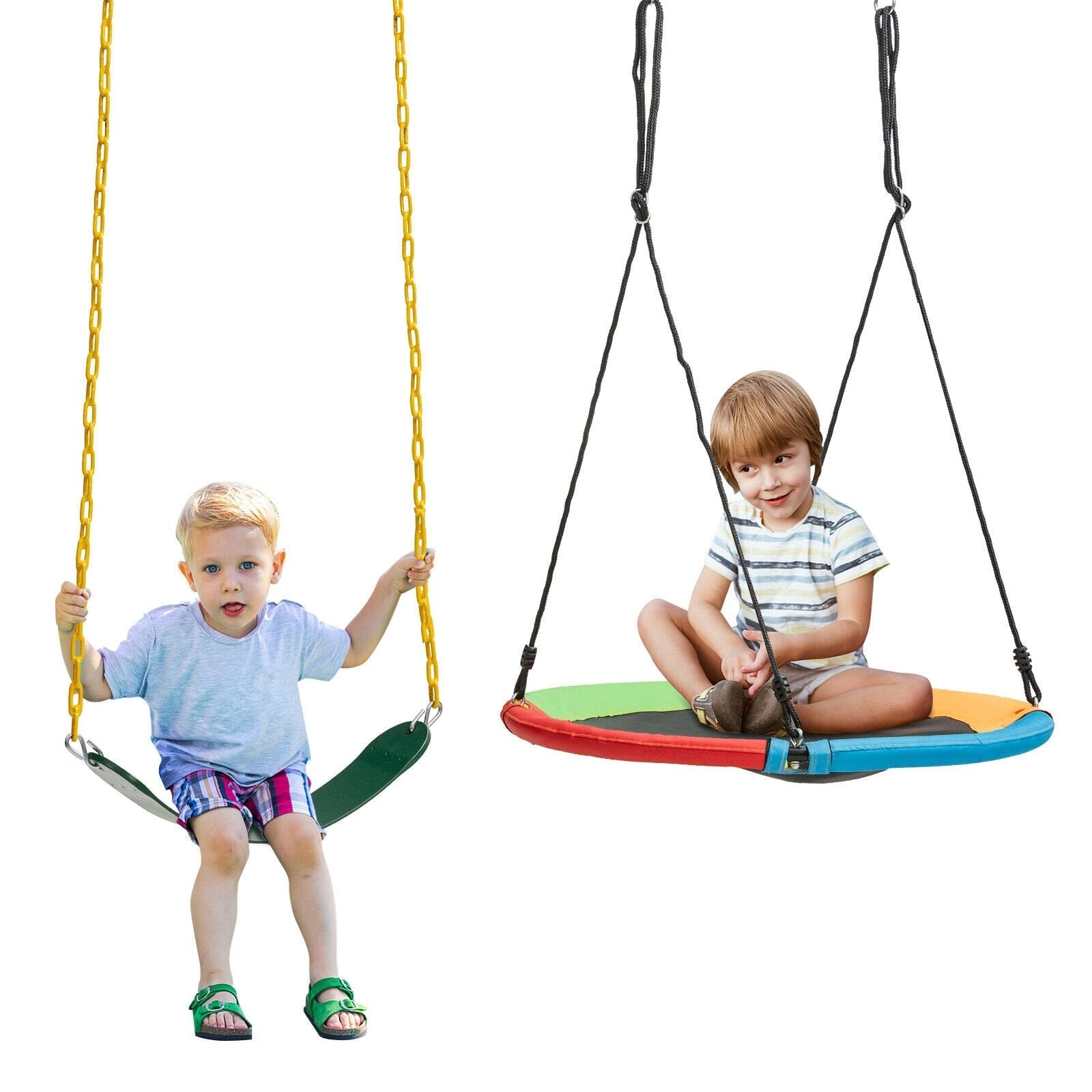 2-Pack Swing Set Swing Seat Replacement and Saucer Tree Swing (Without Stand), Multicolor Swing & Playsets   at Gallery Canada