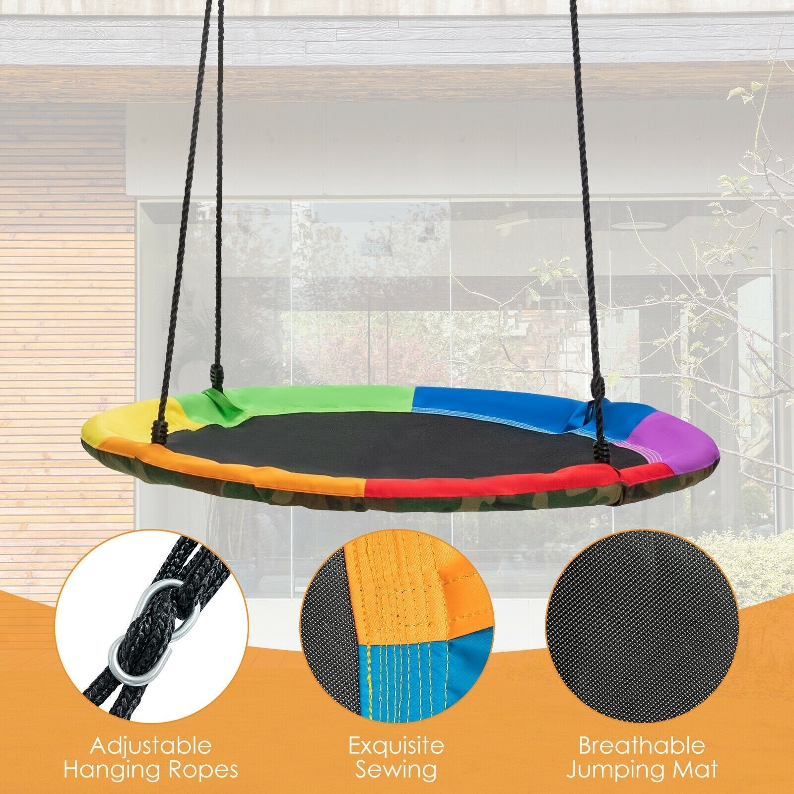 2-Pack Swing Set Swing Seat Replacement and Saucer Tree Swing (Without Stand), Multicolor Swing & Playsets   at Gallery Canada