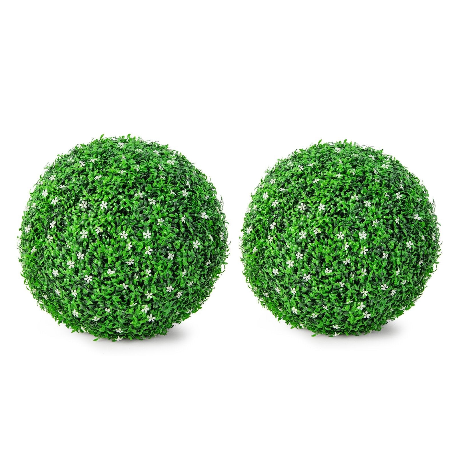 2 PCS Holly Artificial Topiary Balls 19.5 Inch Faux Boxwood Balls, Green Faux Plants   at Gallery Canada