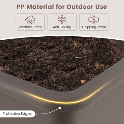 2 PCS Raised Garden Beds Self-Watering Planter Box with Detachable Legs and Drainage Hole, Coffee Raised Garden Beds   at Gallery Canada