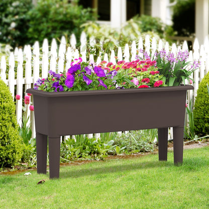 2 PCS Raised Garden Beds Self-Watering Planter Box with Detachable Legs and Drainage Hole, Coffee Raised Garden Beds   at Gallery Canada