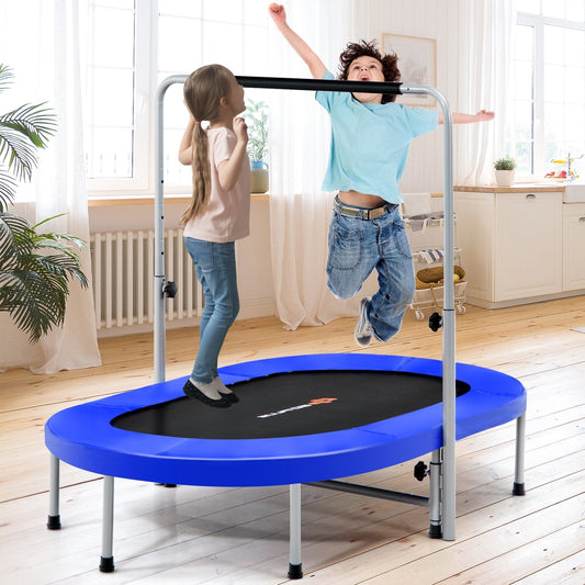 2-Person Foldable Mini Kids Fitness Rebounder Trampoline, Blue Trampolines   at Gallery Canada