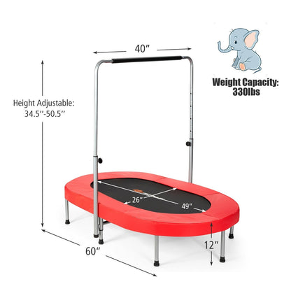 2-Person Foldable Mini Kids Fitness Rebounder Trampoline, Red Trampolines   at Gallery Canada