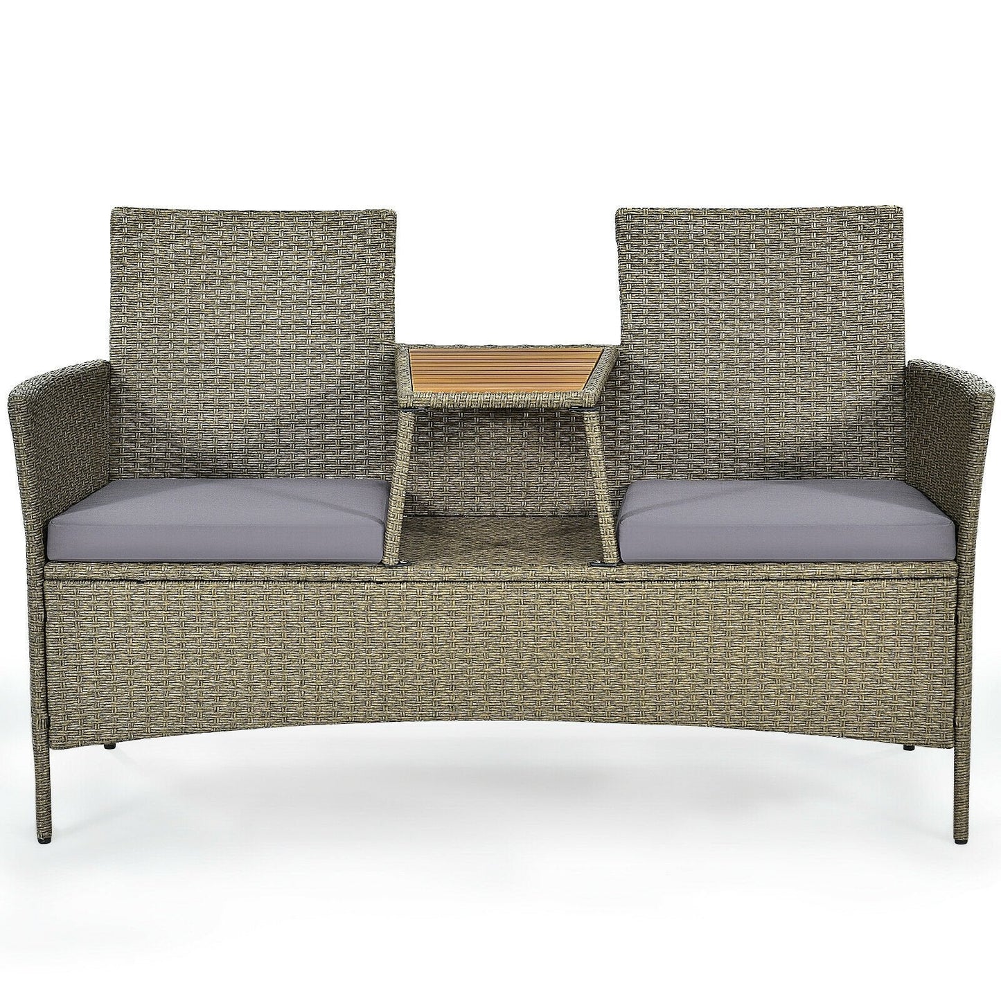 2-Person Patio Rattan Conversation Furniture Set with Coffee Table, Green Patio Conversation Sets   at Gallery Canada