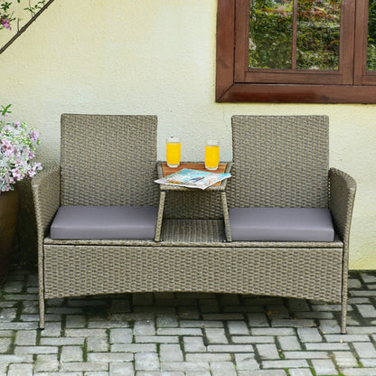 2-Person Patio Rattan Conversation Furniture Set with Coffee Table, Green Patio Conversation Sets   at Gallery Canada