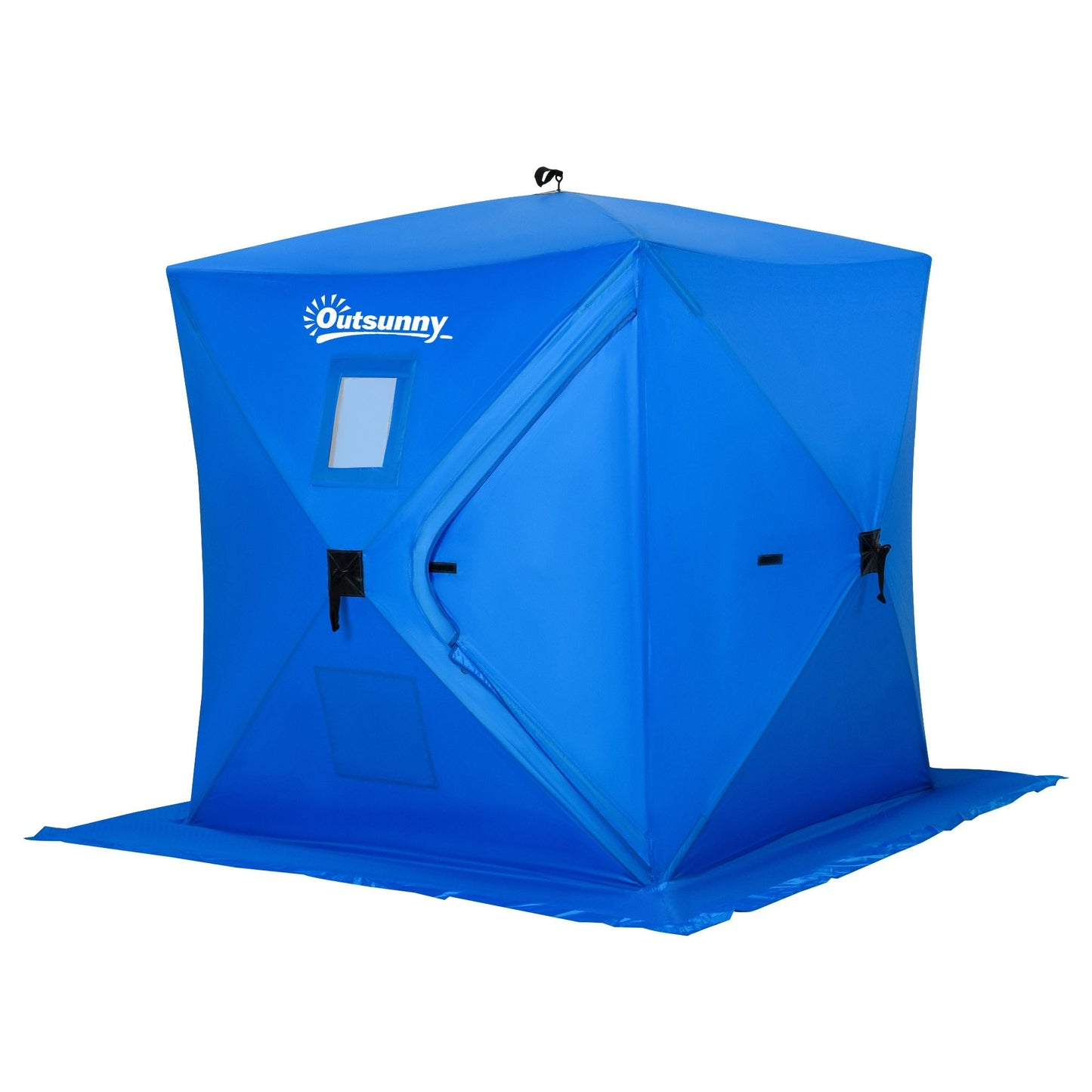 2 Person Pop Up Ice Fishing Tent Shelter, Fishing Shanty, with Carry Bag, Blue Ice Fishing Tents Blue  at Gallery Canada