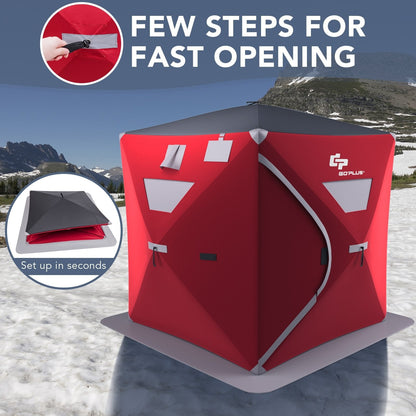 2-person Portable Pop-up Ice Shelter Fishing Tent with Bag, Red Tents   at Gallery Canada