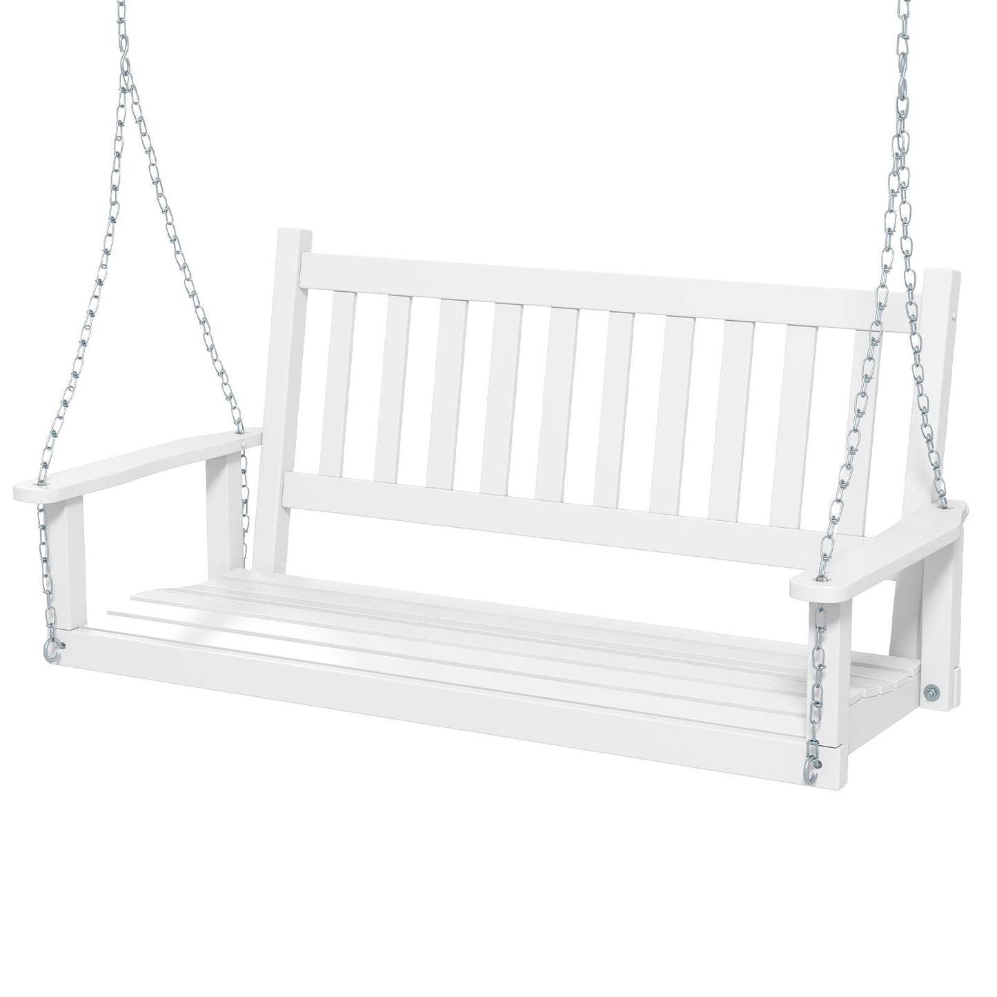 2-Person Wooden Outdoor Porch Swing with 500 lbs Weight Capacity, White Porch Swings   at Gallery Canada