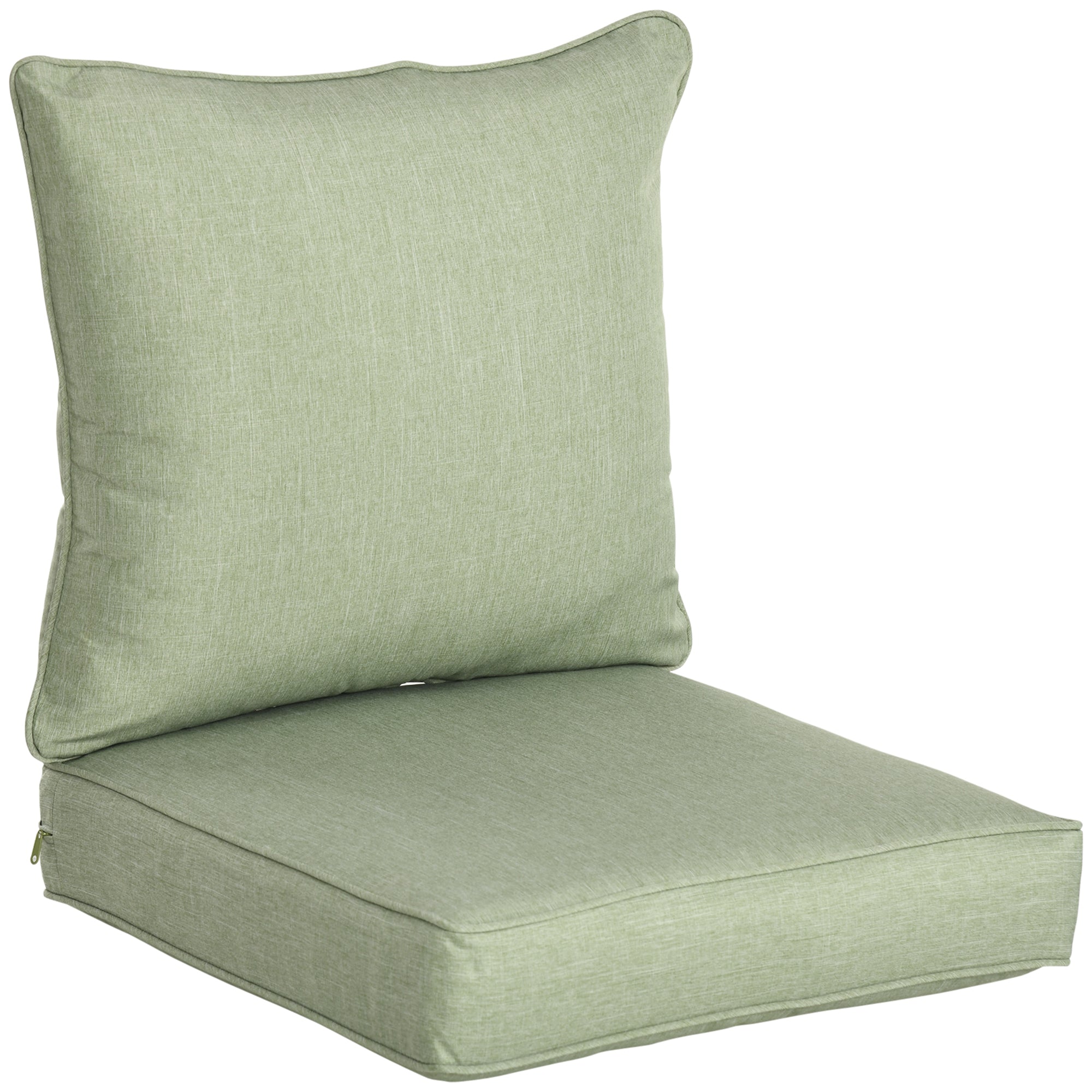 2-Piece Outdoor Patio Chair Cushions, Deep Seat Replacement Patio Cushions Set (Seat and Back), Light Green Patio Chair Cushions Multi Colour  at Gallery Canada