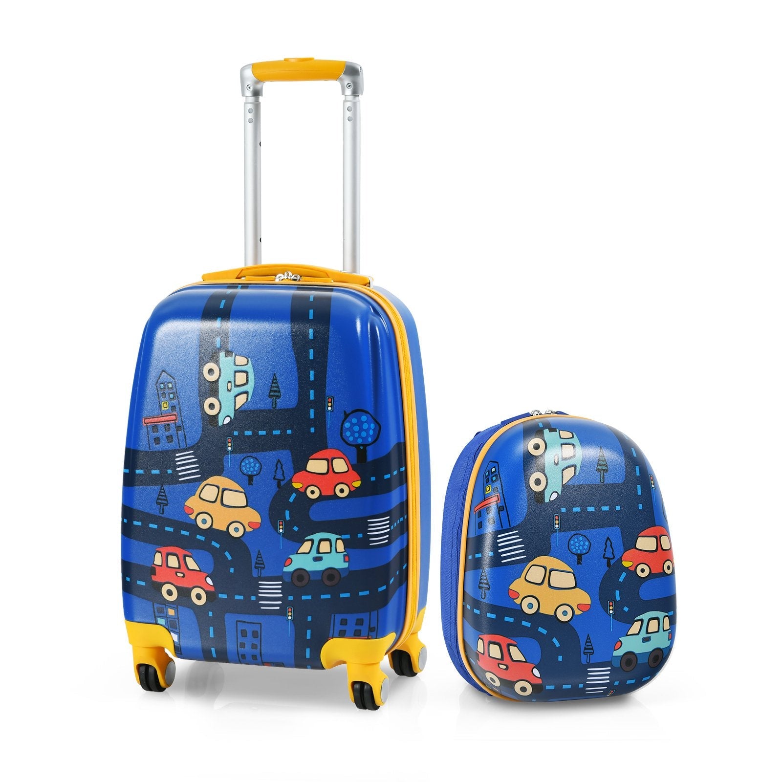 2 Pieces Kids Luggage Set with Backpack and Suitcase for Travel, Blue Kids Luggage   at Gallery Canada