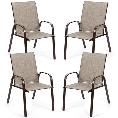 2 Pieces Patio Outdoor Dining Chair with Armrest, Gray Patio Dining Chairs   at Gallery Canada