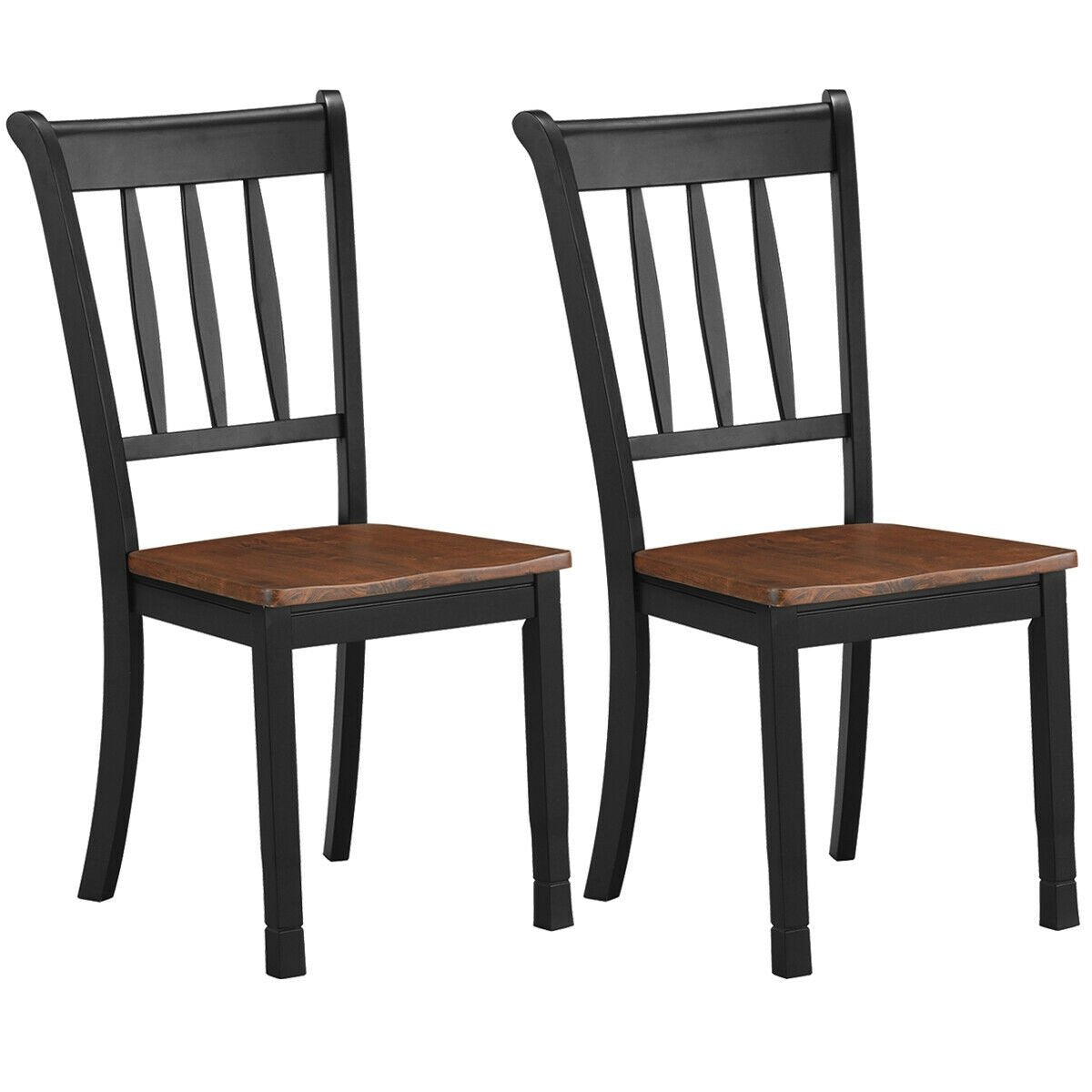 2 Pieces Solid Whitesburg Spindle Back Wood Dining Chairs, Black Dining Chairs   at Gallery Canada