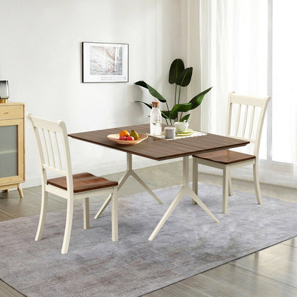 2 Pieces Solid Whitesburg Spindle Back Wood Dining Chairs, White Dining Chairs   at Gallery Canada