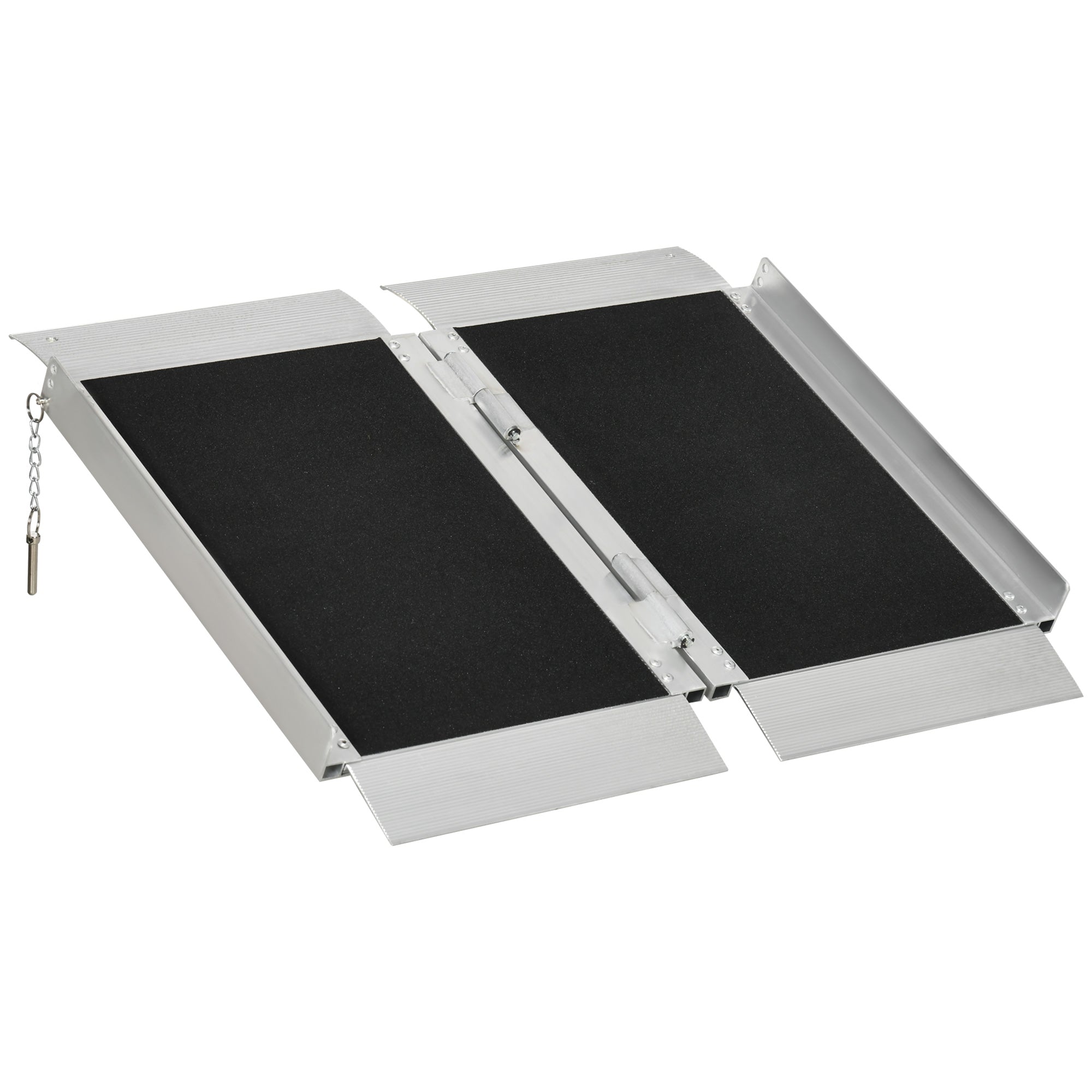 2' Portable Wheelchair Ramp Aluminum Threshold Mobility Single-fold for Scooter with Carrying Handle Knee Walker & Wheelchair Ramps   at Gallery Canada